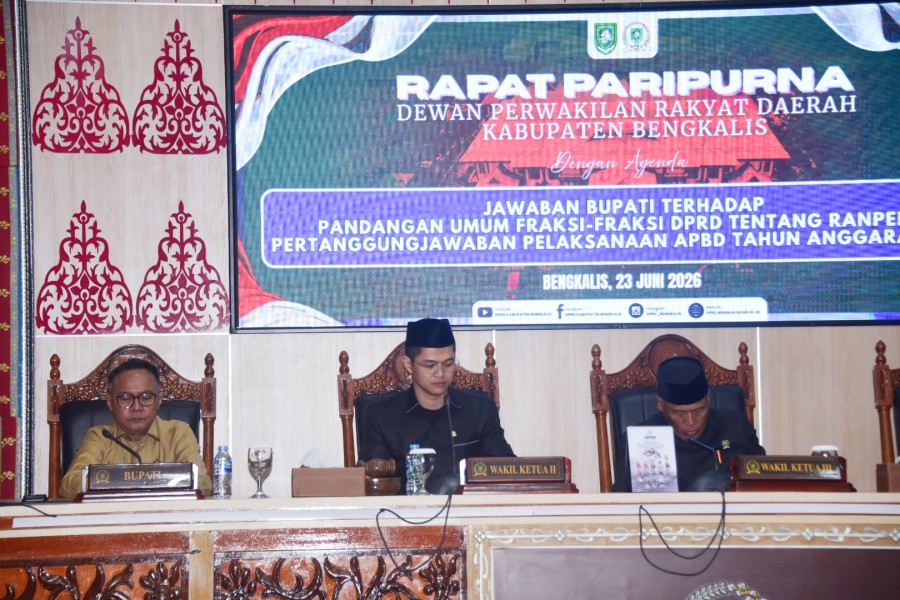 Bupati Bengkalis Apresiasi Dukungan dan Saran Legislatif sebagai Dasar Perbaikan Tata Kelola Pemerintahan