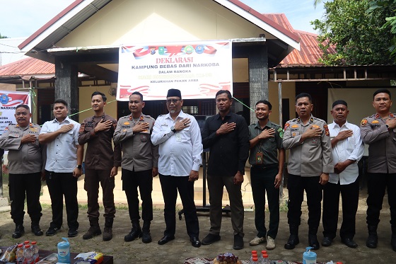 Deklarasi Kampung Bebas Narkoba, Polres Inhil Tegaskan Komitmen Ciptakan Lingkungan Sehat