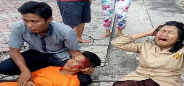 Pick Up Seruduk Sejumlah Sepeda  Motor di  Gobah, Enam orang Luka-luka