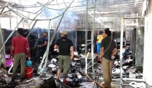 Kantor Pajak Pratama Pelalawan  di Bhakti Praja Terbakar, Sebagian Besar Arsip Jadi Abu