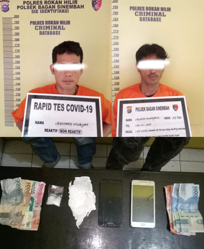 Jajaran Opsnal Polsek Bagan Sinembah Ringkus Dua Pelaku Penyalahgunaan Narkoba