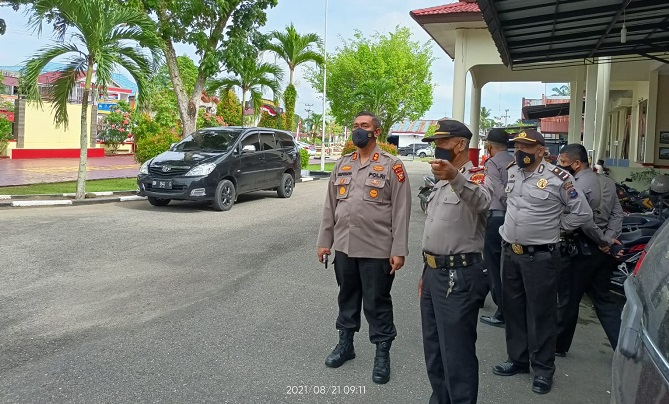 Kapolres Rohul Apresiasi Kebersihan Mapolsek Rambah