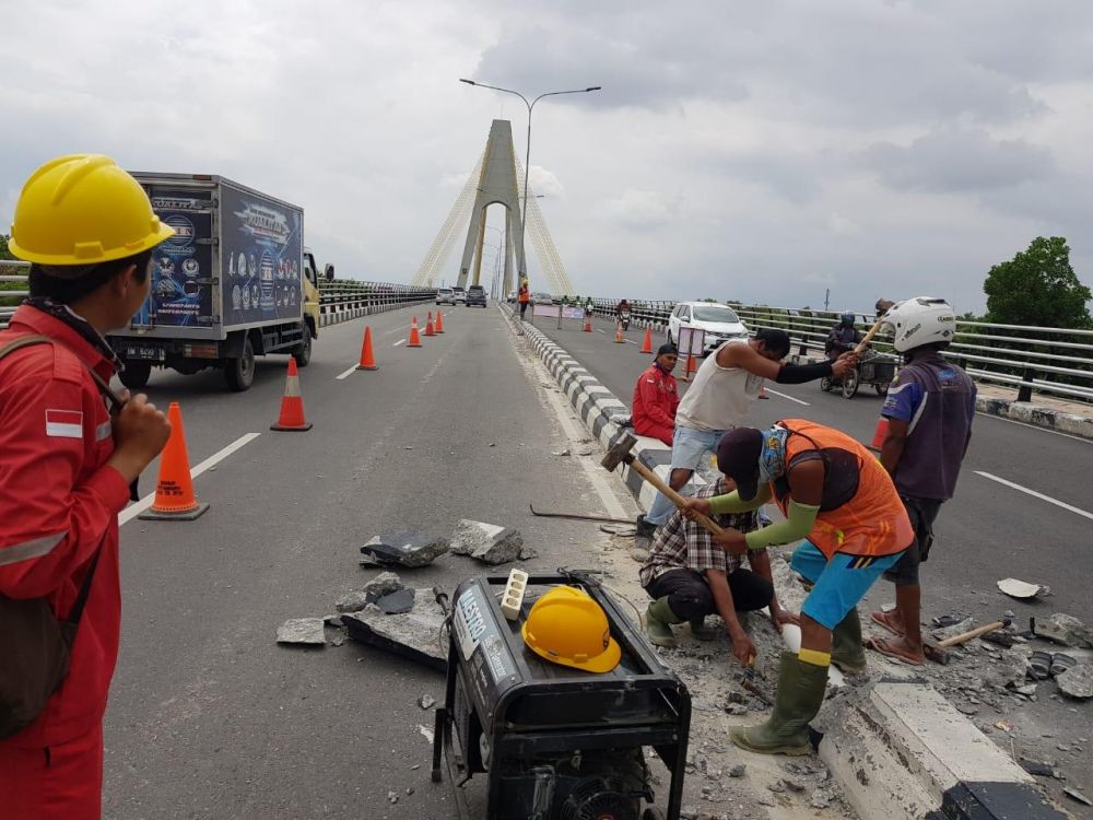 Pengumuman! Ada Perbaikan Oprit, Jambatan Siak IV Pekanbaru Bakal Ditutup Satu Jalur