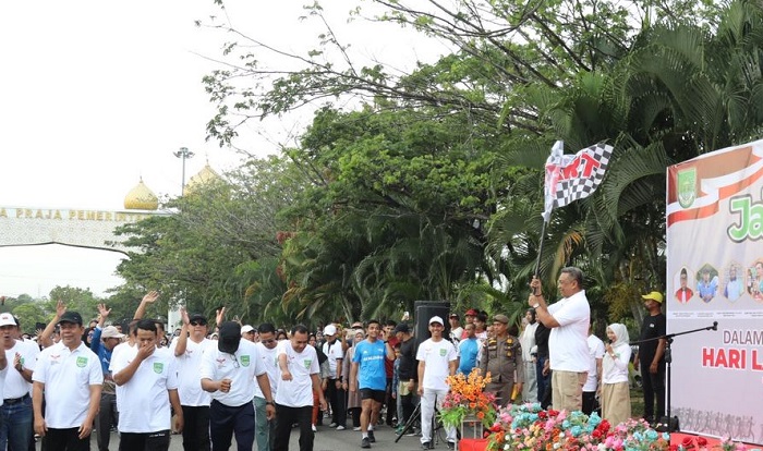 Peringati Harlah Pancasila, Gelar Jalan Santai dan Launching Car Free Day