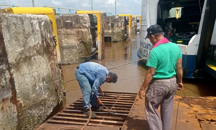 PERBAIKAN, Layanan Dermaga 2  Roro Air Putih - Sungai Selari Bengkalis Hari Ini Ditutup