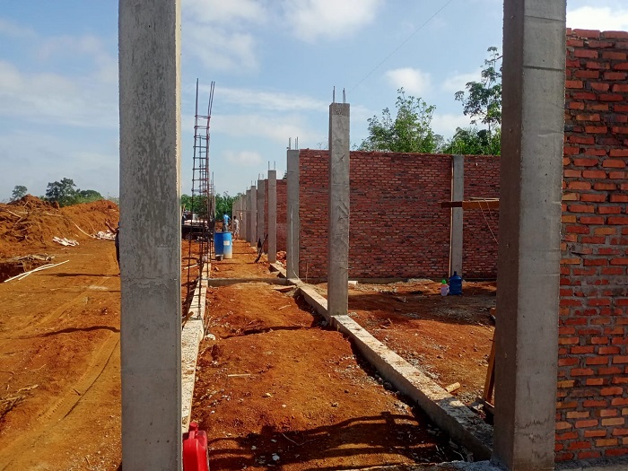 Progres Pekerjaan Pembangunan Gedung SMK Negeri 4 Rambah-Rohul mencapai 25 Persen