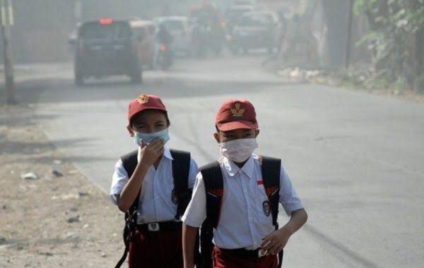 Udara di Pelalawan Kurang Sehat, Siswa Wajib Pakai Masker, Aktivitas Luar Ruangan Dibatasi