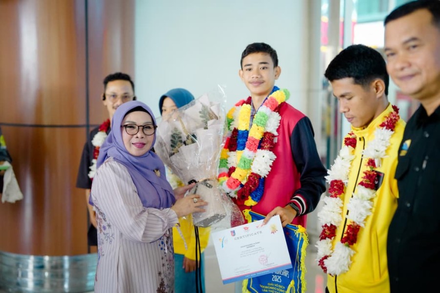 Wakil Bupati Kampar Sambut Putra Kampar Atlet Nasional Juara I pada Asean Taekwondo Federation Championship 2025