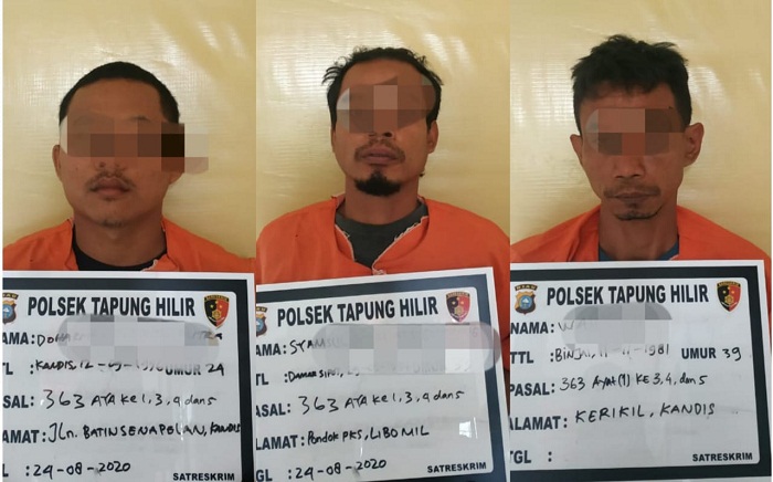 3 Kawanan Pelaku Curanmor Diringkus Polsek Tapung Hilir