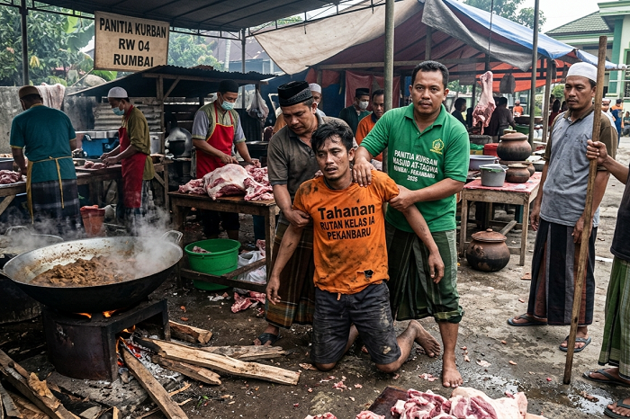Lari dari Lapas Pekanbaru, Narapidana Ini Tertangkap Karena Kelaparan Cium Aroma Rendang Kurban
