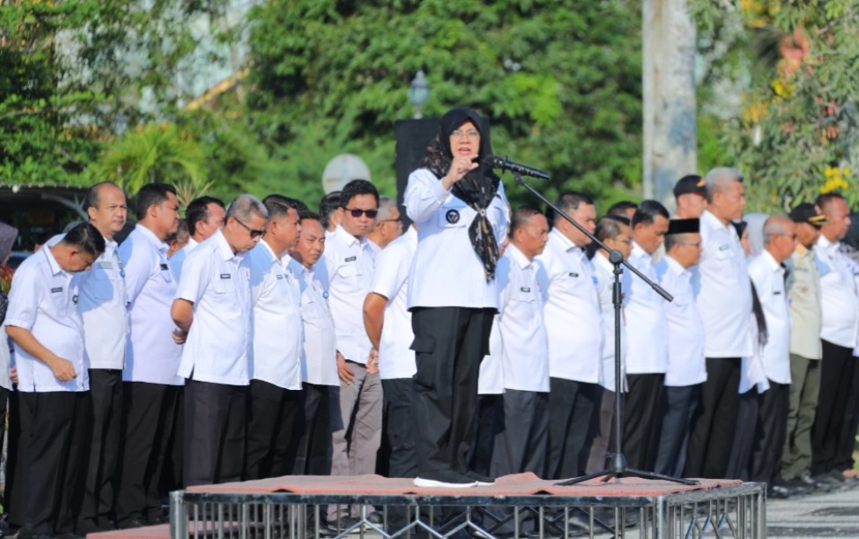 Apel Perdana Pasca Lebaran, Bupati Siak Tekankan ASN Harus Survive Hadapi Tekanan Fiskal