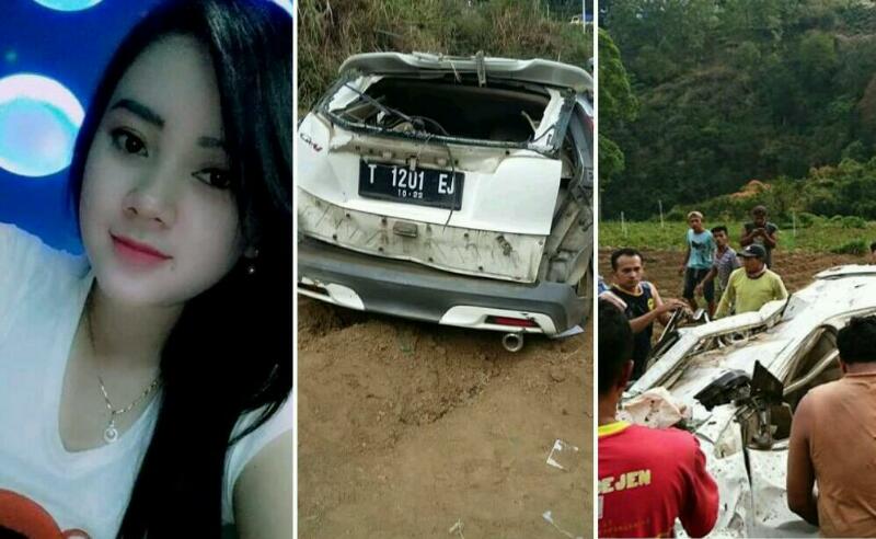 MENGERIKAN...Honda CRV Terjun ke Jurang, Model Cantik Rini Puspitawati Kritis dan Teman Prianya Tewas 