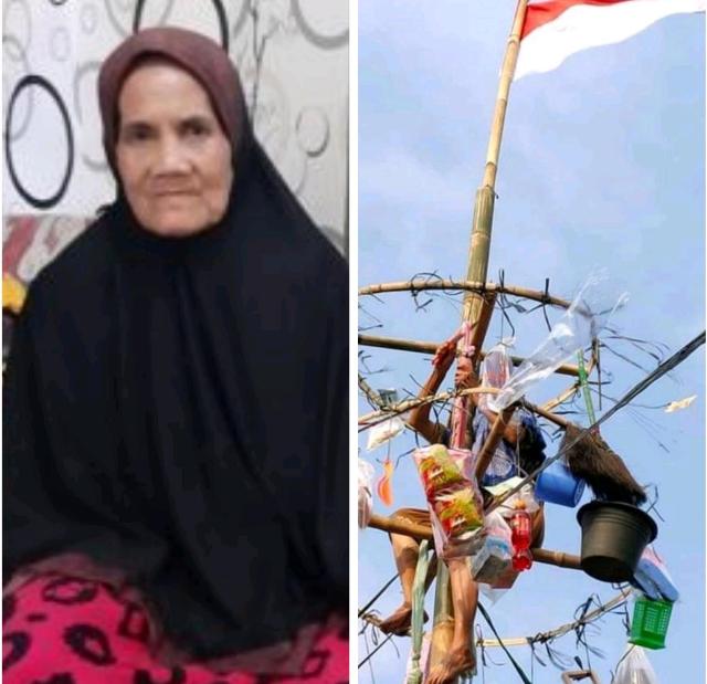 Yang Muda Kalah, Nenek 60 Tahun Ini Adalah Juara Panjat Pinang, Ini Pengakuannya