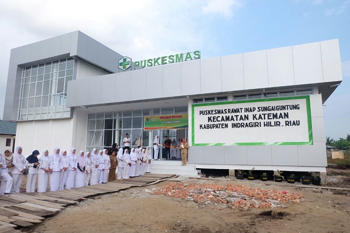 Bupati Inhil Resmikan Puskesmas  Rawat Inap di Sungai Guntung, Kateman