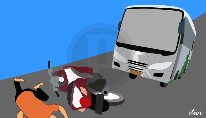 INNALILLAHI...Naik Motor, Kakak Beradik Tewas Diterjang Bus, Begini Kronologinya