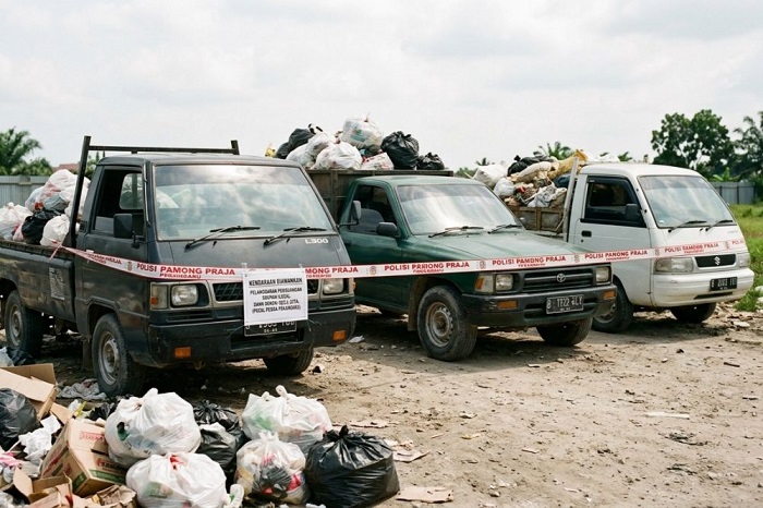 Buang Sampah dari Rimbo Panjang dan Tapung, Tiga Pick Up Diamankan DLHK Pekanbaru