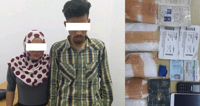 Simpan di Selangkangan, Wanita Hamil dan Suaminya Asal Aceh Tertangkap Bawa Sabu di Bandara SSK II Pekanbaru
