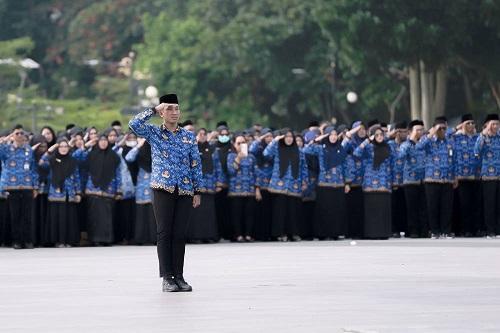 Upacara HUT ke-54 KORPRI di Dumai Kota Idaman Berlangsung Khidmat
