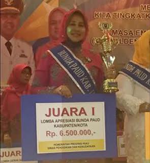 Bunda PAUD Inhil Jadi yang Terbaik se Provinsi Riau