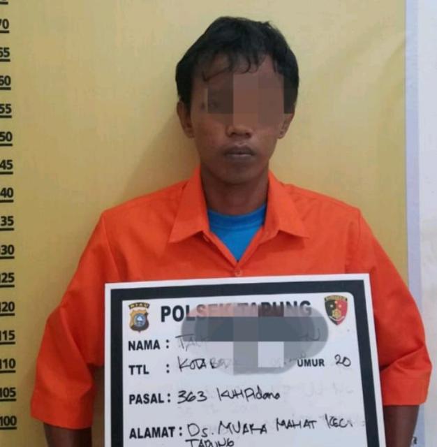 Siang Bolong Bongkar Rumah  Orang Saat Ditinggal Penghuninya, Pelaku Diringkus Polsek Tapung