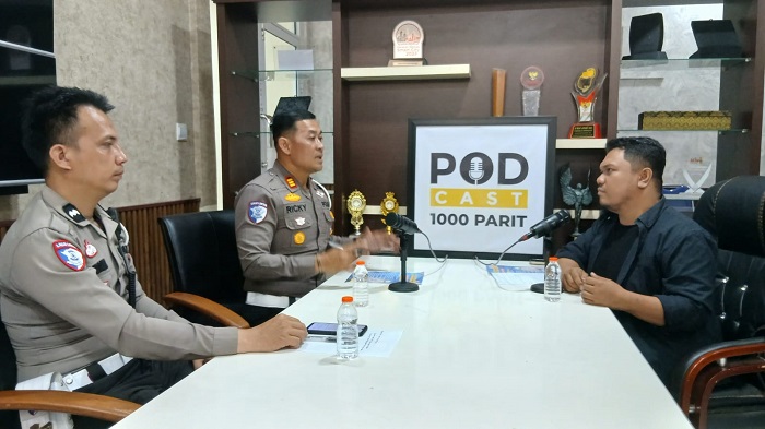 Podcast 1000 Parit Jadi Corong Edukasi  Satlantas Polres Inhil Gaungkan Operasi Keselamatan Lancang Kuning