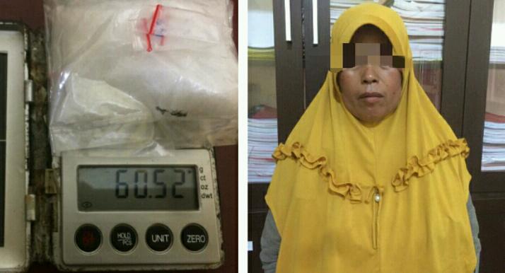 Edarkan Sabu, Wanita Setengah Abad Ditangkap Polres Rohil