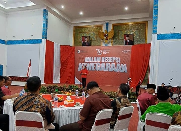 Hadir Pada Malam Resepsi Kenegaraan, Bupati Zukri Ucapkan Terima Kasih Kepada Semua Pihak Yang Telah Mensukseskan Peringatan HUT RI Ke-79
