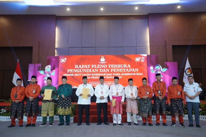 Undi Paslon Pilgubri, Wahid-SF Hariyanto Nomor 1, Nasir-Wardan Nomor 2, Syamsuar-Mawardi Nomor 3