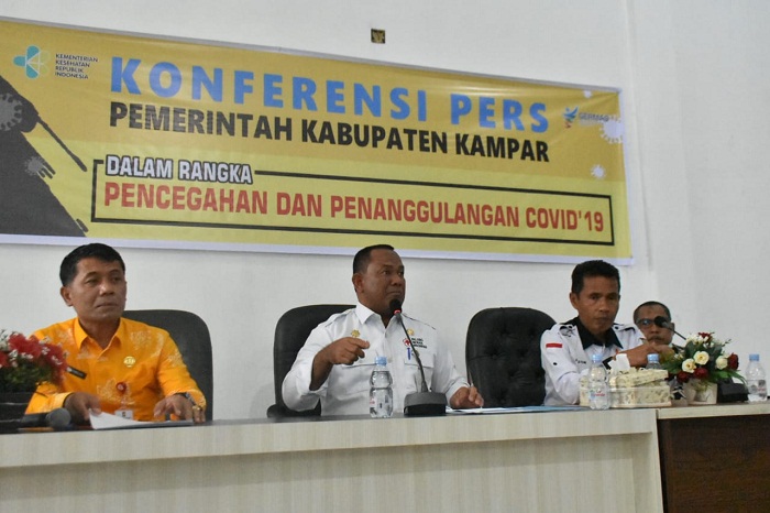 Terkait Korona, Pemkab Kampar Gelar Konferensi Pers