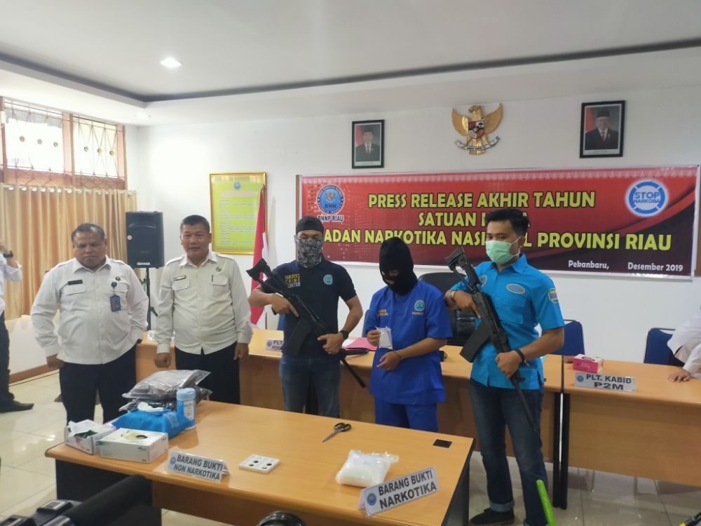 Klaim Kinerja Meningkat 600 Persen, BNNP Riau Ungkap 72 Berkas Narkoba dengan 72 Tersangka Sepanjang 2019
