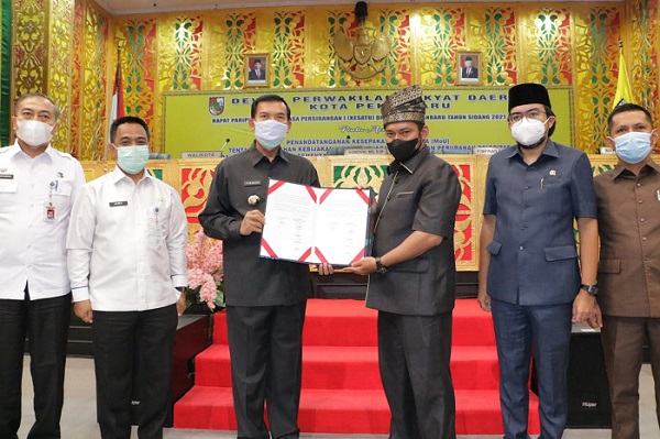 Wali Kota dan Pimpinan DPRD Teken Kesepakatan KUA PPAS APBD  Perubahan tahun 2021 Sebesar   Rp2,6 Triliun