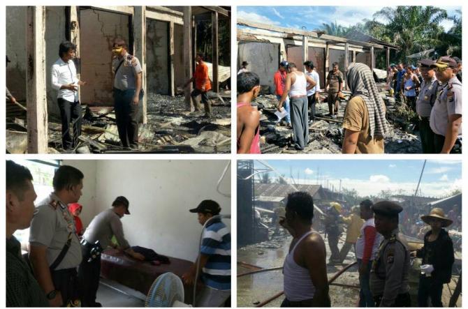 Innalillahi... Bayi 4 Bulan Tewas Terbakar Bersama 7 Kios dan 1 Ruko di Pasar Desa Bumbung Bengkalis