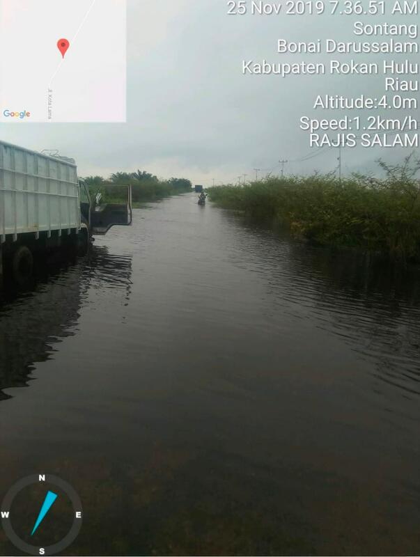 Lima Desa di Kecamatan Bonai Darussalam-Rohul Terendam Banjir