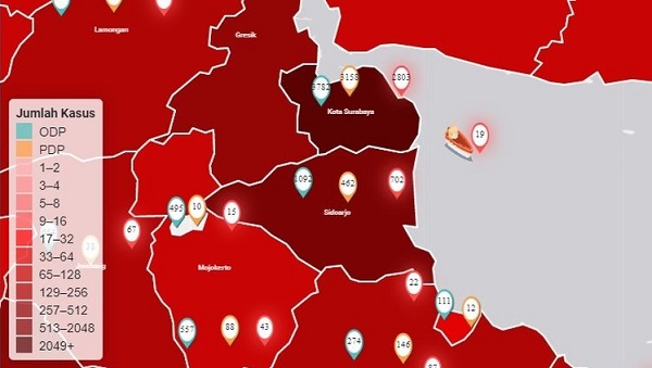 Pemprov Jatim: Surabaya Masuk Zona Merah Tua, Bukan Hitam