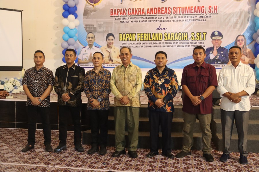 Pisah Sambut Kepala KSOP Tembilahan, Pemkab Inhil Ajk Sinergi Kemaritiman