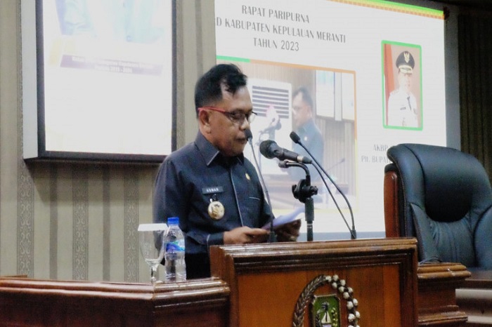 Bupati Asmar Hadiri Paripurna Penyampaian Rekomendasi DPRD Soal LKPj Kepala Daerah Meranti