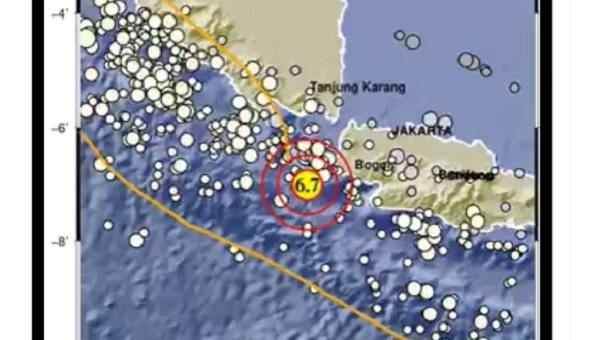 Gempa 6,7 dan 5,7 Juncang Banten, Getarannya Dirasakan Kuat di Jakarta