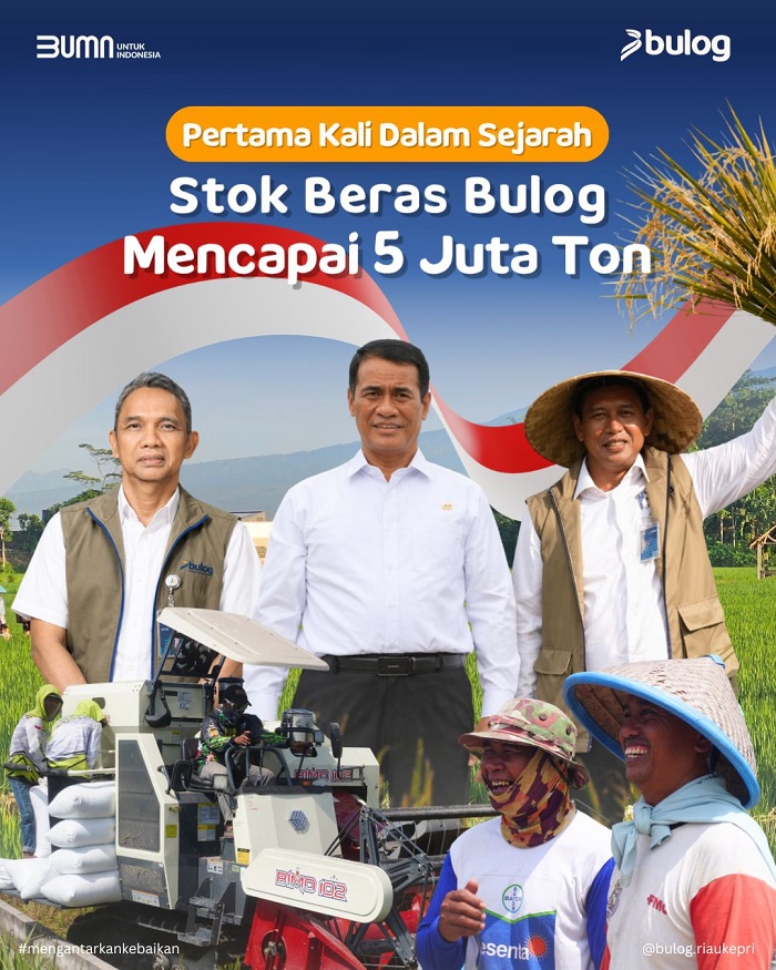 Hingga  Awal Juni, BULOG Sudah Serap 2.200 Ton Gabah dan Beras Petani  di Riau