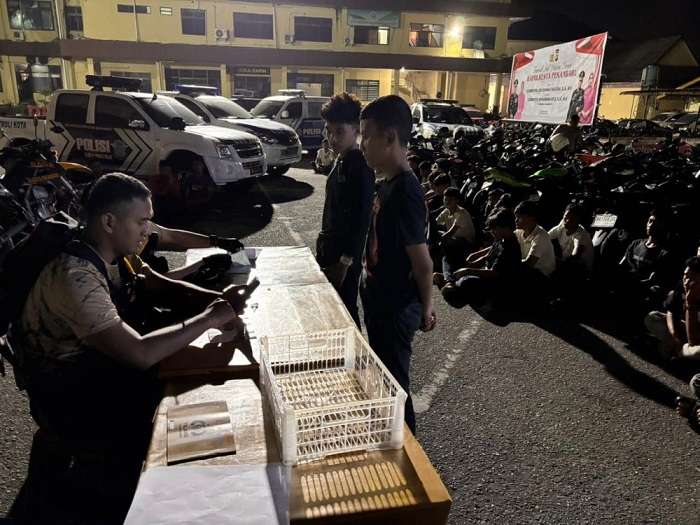 Tim Anti Geng dan Anarkhisme Amankan  28 Unit Sepeda Motor  di Pekanbaru