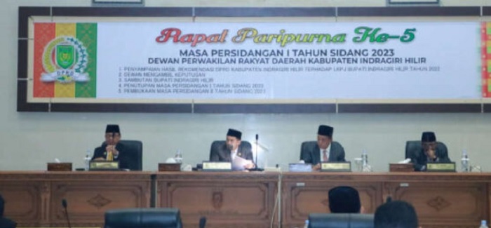DPRD Sampaikan Rekomendasi Terkait LKPJ Bupati Inhil Tahun 2022