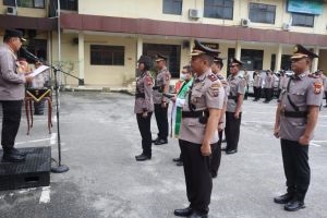 Kapolresta Pekanbaru Pimpin Sertijab Empat Perwira