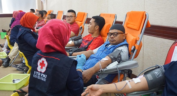 Dalam sehari, KDD Riau Kompleks Kumpulkan 1.021 Kantong Darah
