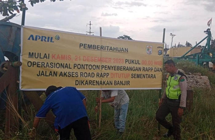 Level Air Sungai Kampar Meningkat, Besok Jalan Koridor RAPP Ditutup Sementara