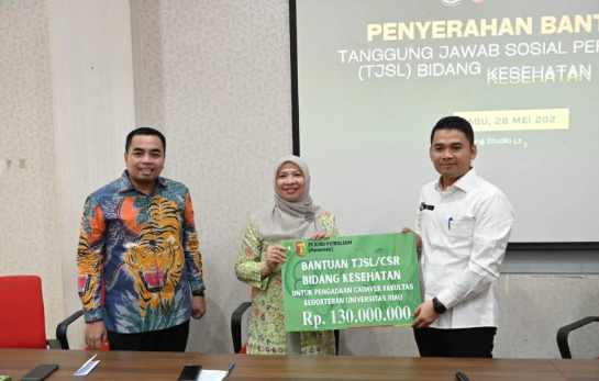 Fakultas Kedokteran  Unri Terima Bantuan Cadaver dan Beasiswa dari Riau Petroleum