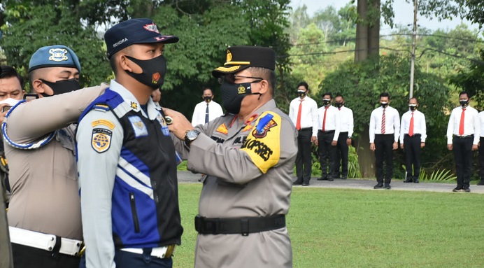 Kepolisian Apel Gelar Pasukan Operasi  Patuh Lancang Kuning 2021 di Kuansing, Ini Targetnya....