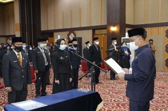 Dikocok Lagi, Muhammad Jamil Lantik 101 Pejabat Eselon III dan IV di Lingkungan Pemko Pekanbaru