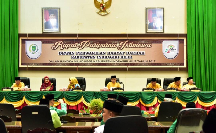 DPRD Inhil Gelar Paripurna Istimewa Peringati Hari Jadi Kabupaten Inhil ke-52