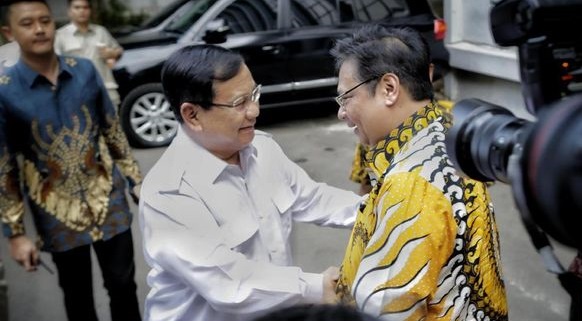 Roadshow Lagi, Prabowo Temui Ketum Golkar Airlangga
