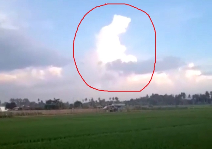 GEGER...Awan Mirip Orang Shalat Muncul di Langit NTB Usai Gempa, Ini Foto dan Videonya