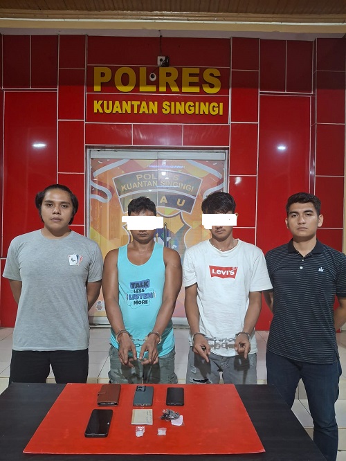 Tim Mata Elang Amankan Dua Orang Pengedar Shabu Shabu Di Desa Jake